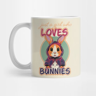 Just A Girl Who Loves Bunnies: Perfect Rabbit Gift for Women & Girls Mug